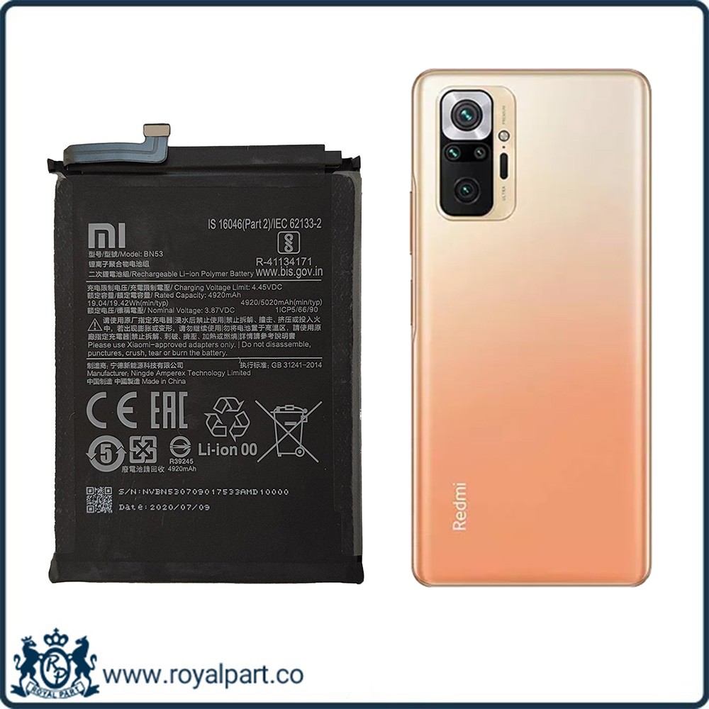 باتری شیائومی ردمی نوت 10 پرو 4 جی | Battery XIAOMI Redmi Note 10 Pro 4G BN53